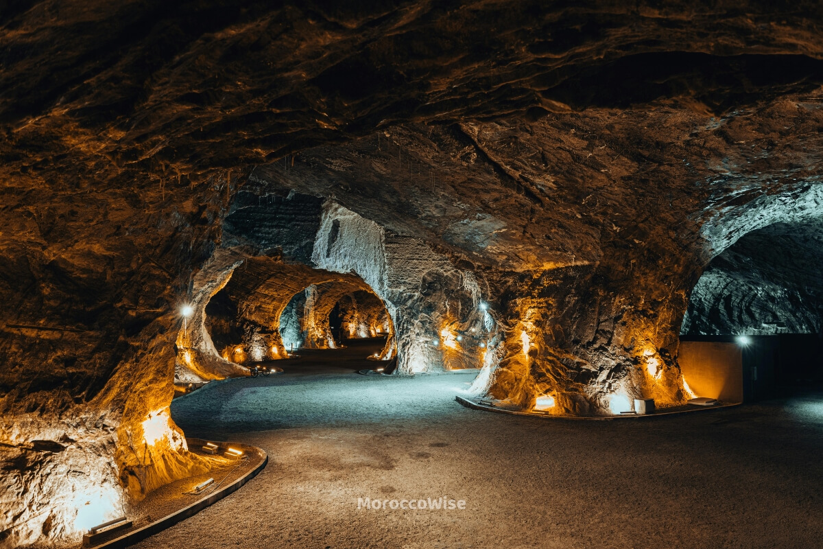 The sea opening known as the Map of Africa inside Hercules Cave